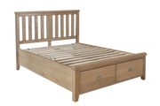 Litchfield Wooden Bed with Headboard and Drawer Footboard Set