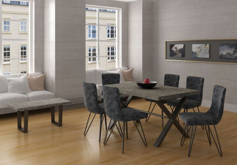 Fusion 150cm Dining Table - Stone Effect