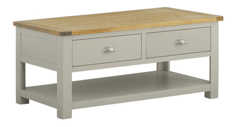 Maryland Coffee Table With Drawers - Stone