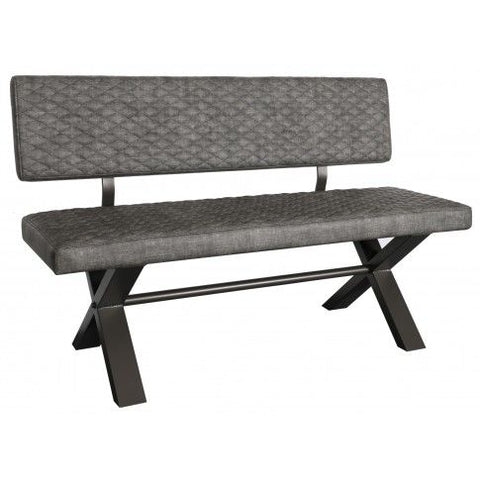 Fusion 140cm Upholstered Bench with Back Rest