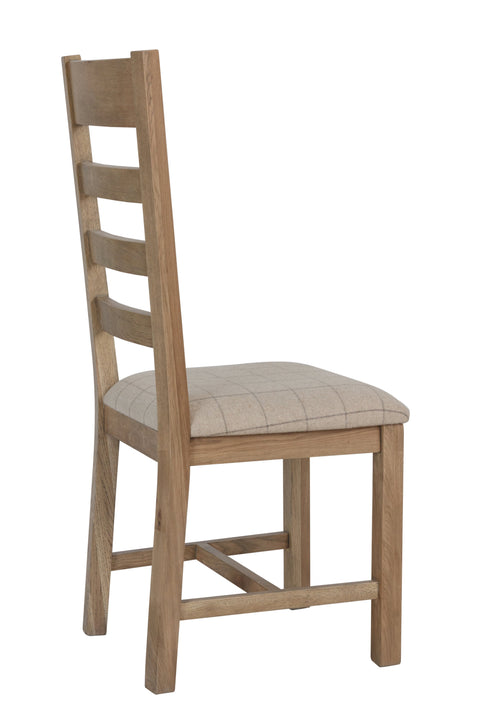 Litchfield Wooden Slatted Dining Chair (Natural Check)