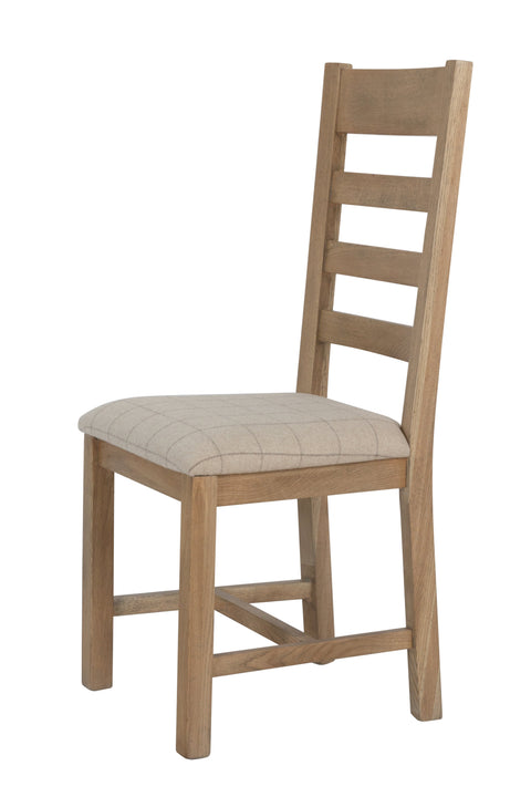 Litchfield Wooden Slatted Dining Chair (Natural Check)