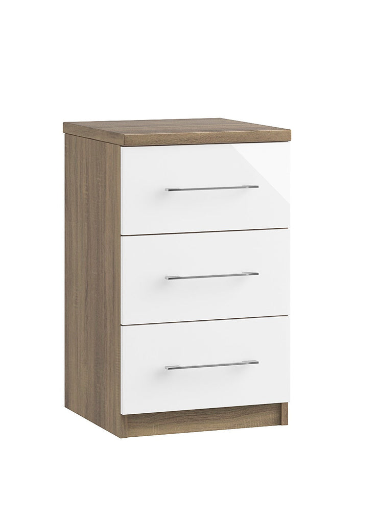 Catania 3 Drawer Bedside