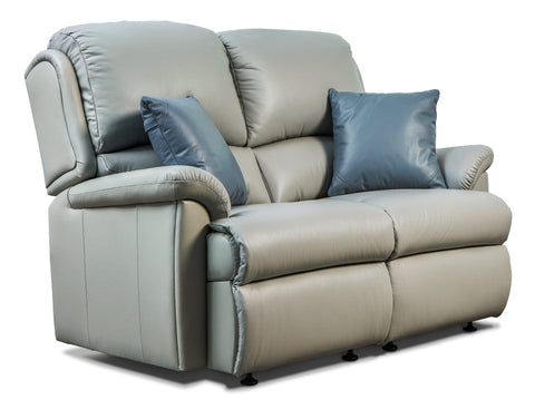 Sherborne Virginia Leather Fixed 2 Seater Sofa