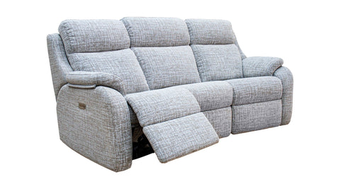 G Plan Kingsbury Fabric 3 Seat Curved Recliner Sofa