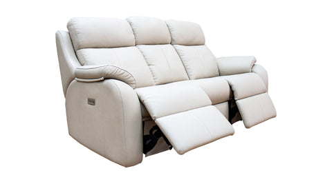 G Plan Kingsbury Leather 3 Seat Recliner Sofa